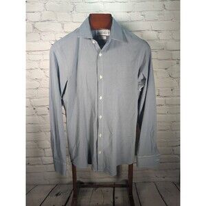 Mizzen Main Leeward Performance Stretch Button Shirt Large Mens Blue Houndstooth